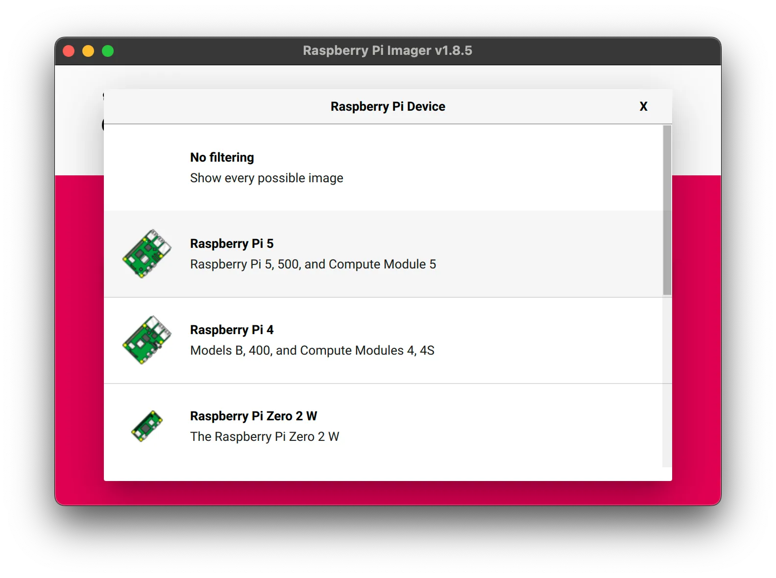 Raspberry pi 5 インストーラ