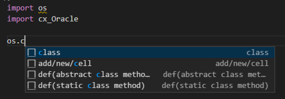 Microsoft Language Serverのオートコンプリート機能